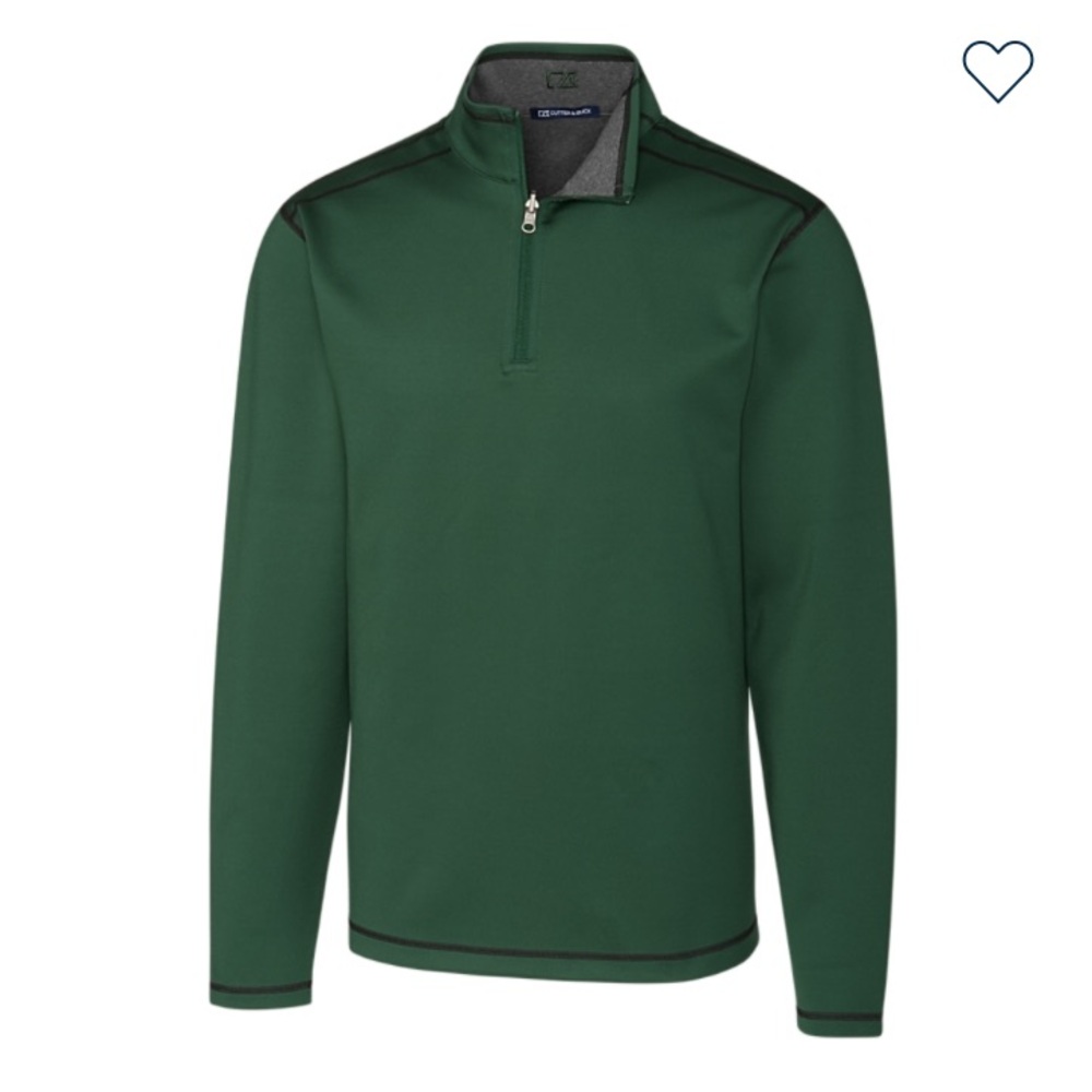 BRAND NEW cutter & buck hunter green quarter zip size med